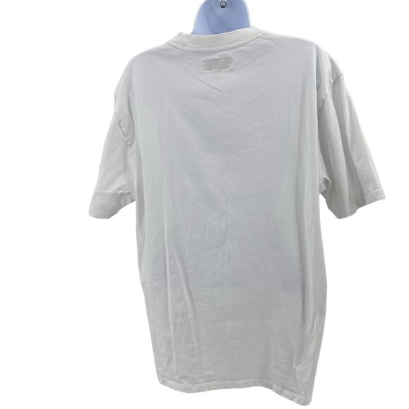 Guess Originals Classic Palm Tree Triangle T-shirt Men's S White Graphic Relaxed - Picture 7 of 12